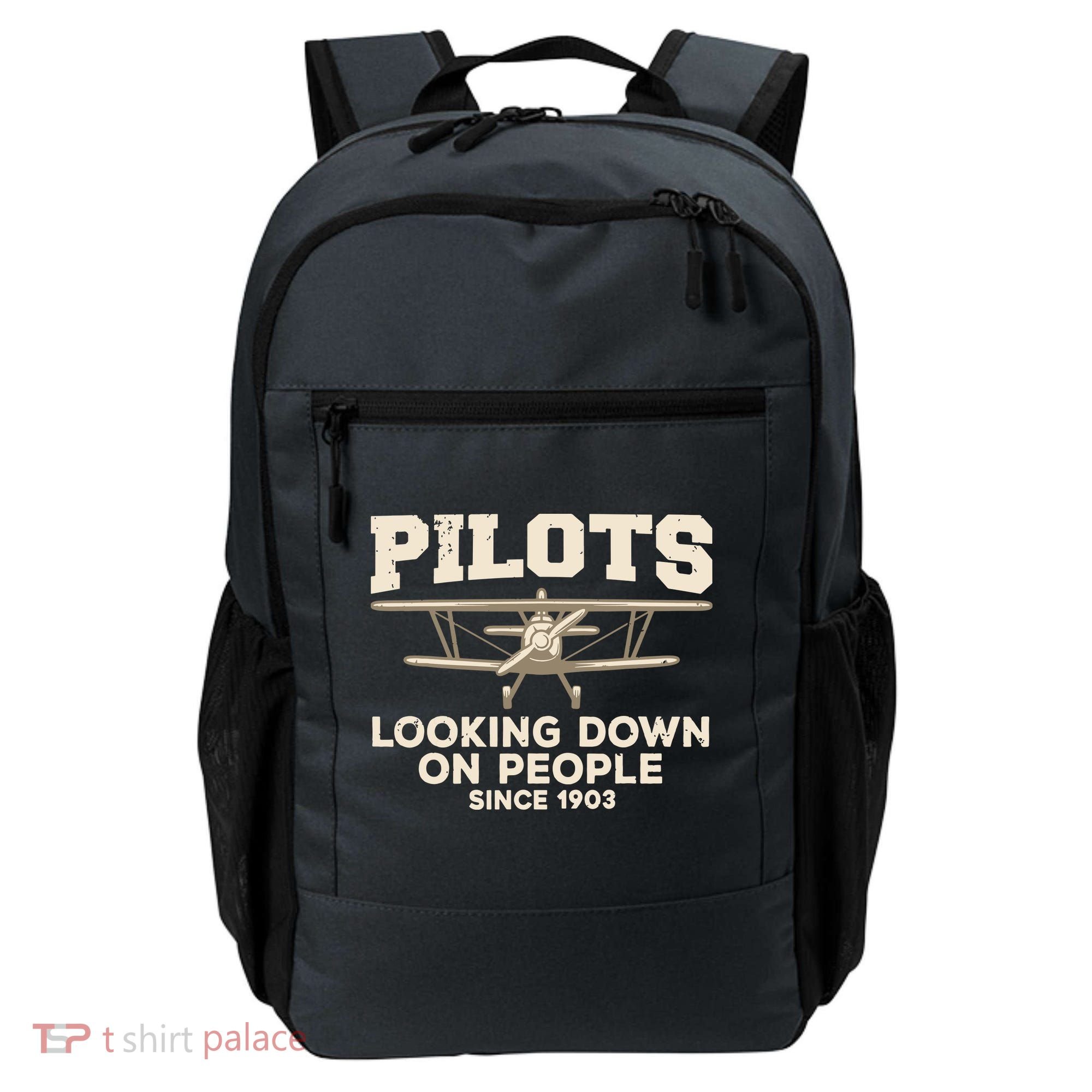 Cool Pilot For Men Women Aircraft Pilot Airplane Flying Backpack