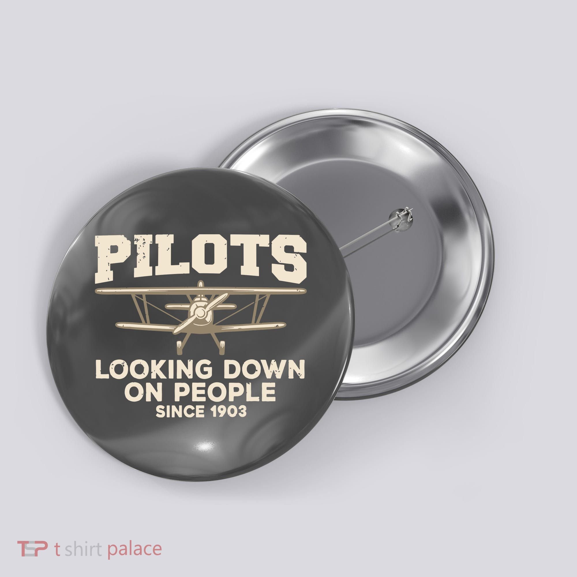 Cool Pilot For Men Women Aircraft Pilot Airplane Flying Button