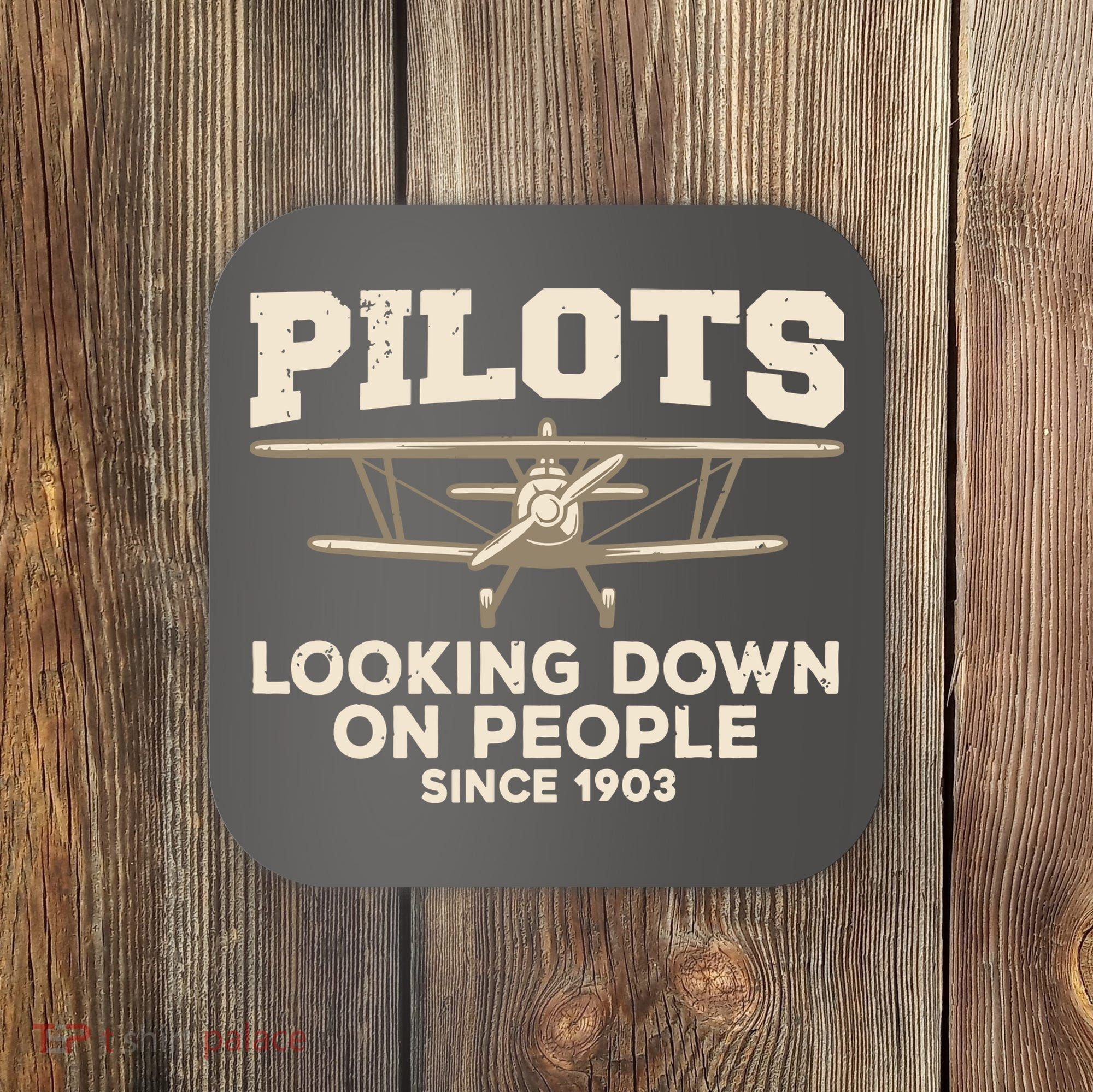 Cool Pilot For Men Women Aircraft Pilot Airplane Flying Coaster