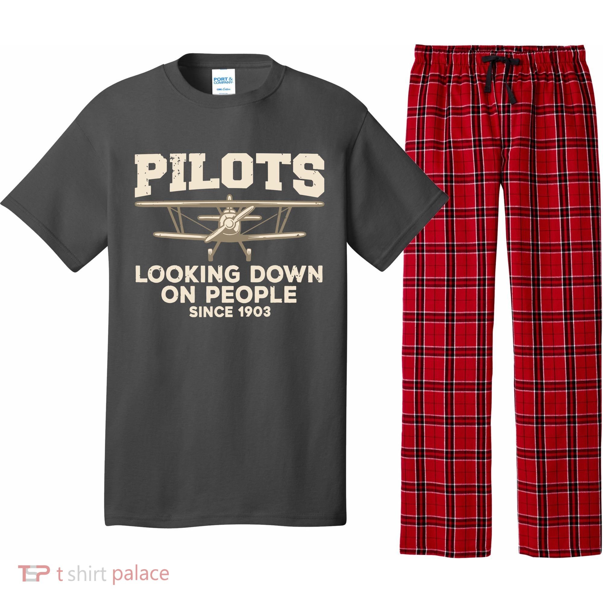 Cool Pilot For Men Women Aircraft Pilot Airplane Flying Pajama Set