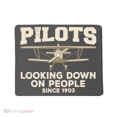 Cool Pilot For Men Women Aircraft Pilot Airplane Flying Mousepad