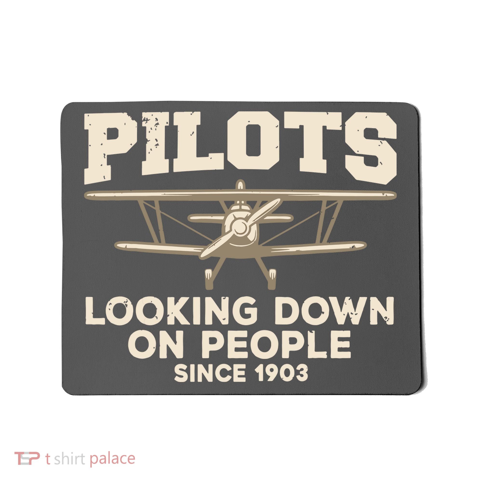 Cool Pilot For Men Women Aircraft Pilot Airplane Flying Mousepad