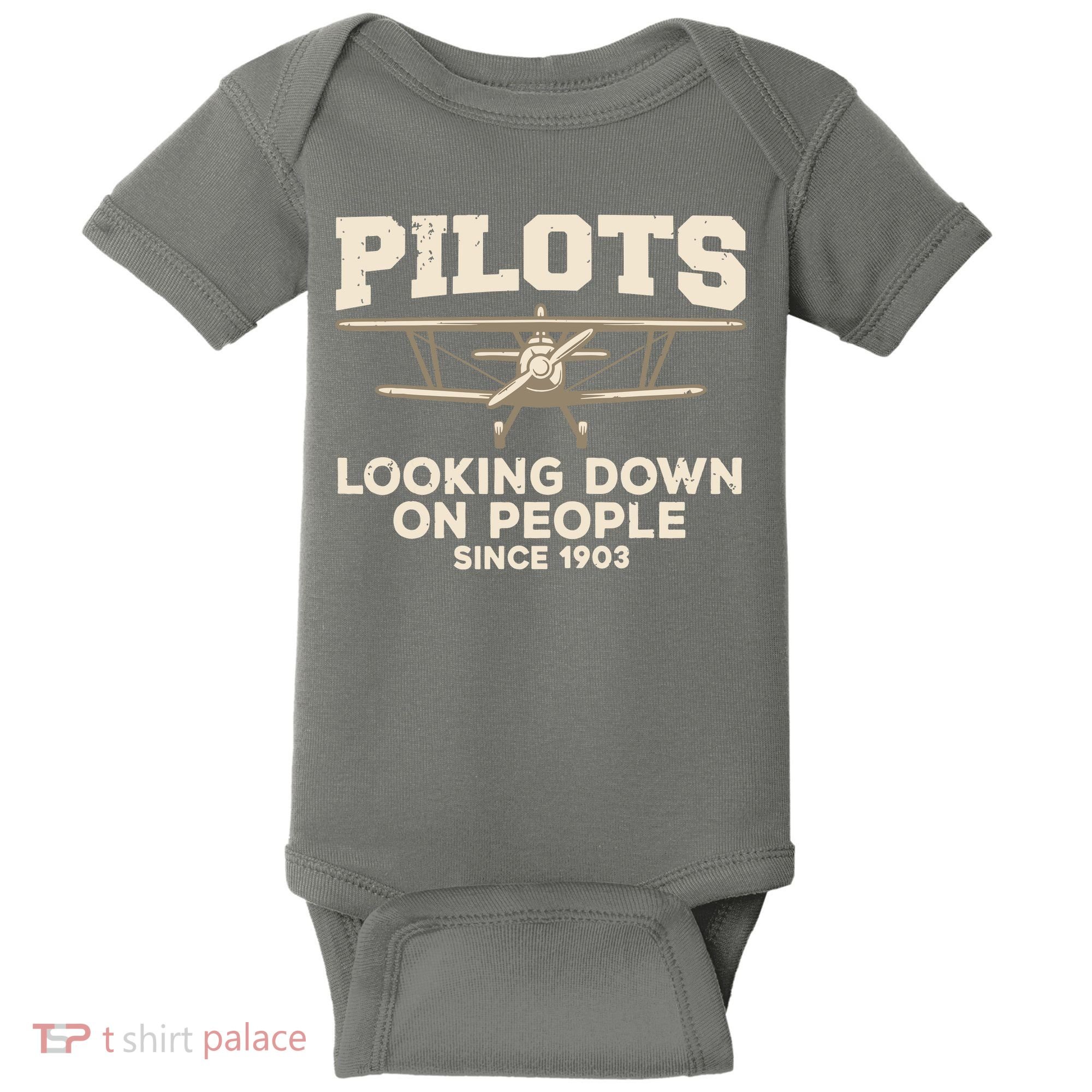 Cool Pilot For Men Women Aircraft Pilot Airplane Flying Baby Bodysuit