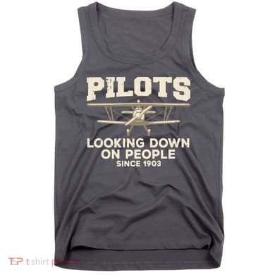 Cool Pilot For Men Women Aircraft Pilot Airplane Flying Tank Top