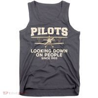 Cool Pilot For Men Women Aircraft Pilot Airplane Flying Tank Top thumb 0
