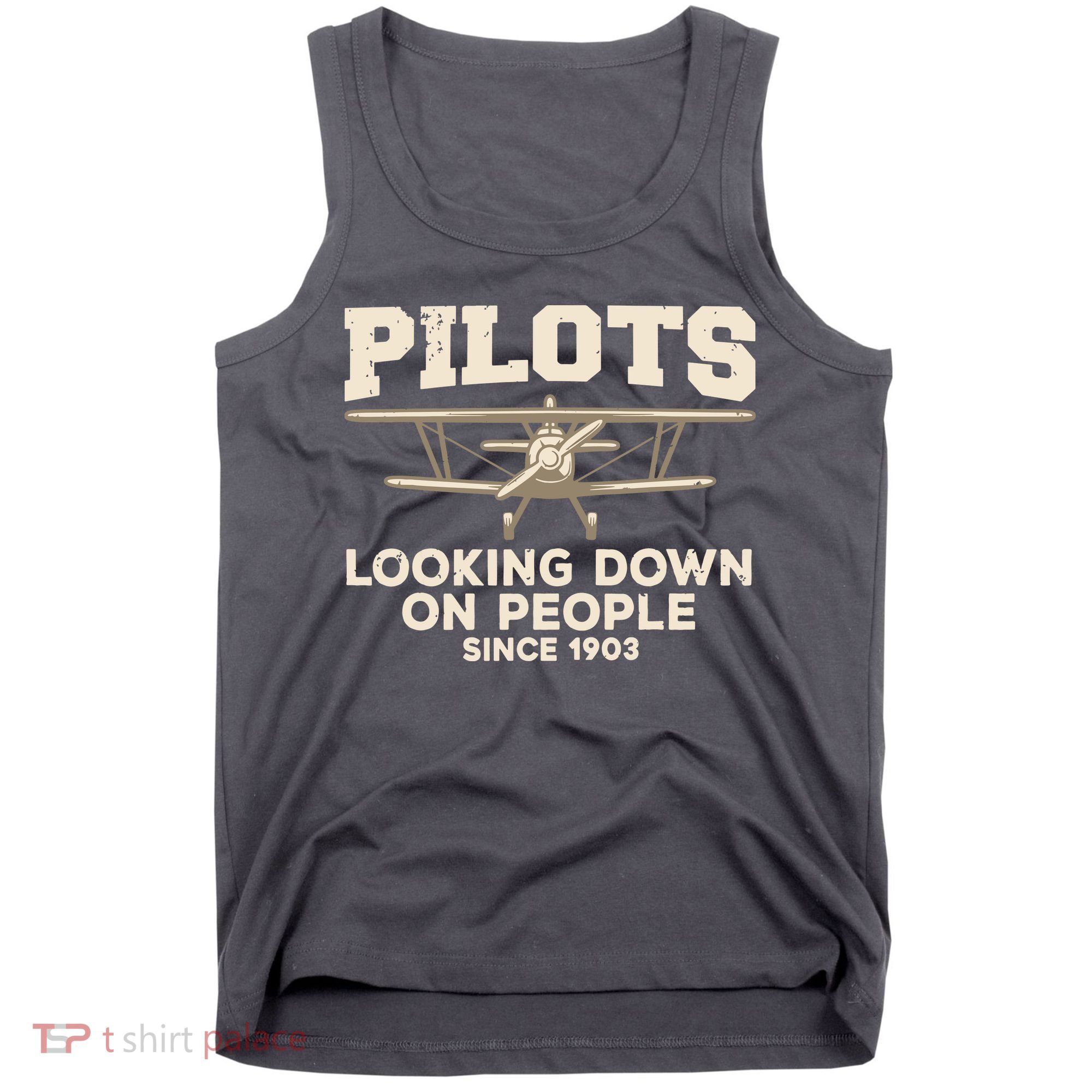Cool Pilot For Men Women Aircraft Pilot Airplane Flying Tank Top
