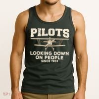 Cool Pilot For Men Women Aircraft Pilot Airplane Flying Tank Top thumb 3
