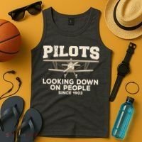 Cool Pilot For Men Women Aircraft Pilot Airplane Flying Tank Top thumb 4