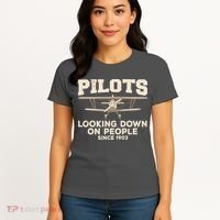 Cool Pilot For Men Women Aircraft Pilot Airplane Flying Women's T-Shirt thumb 4