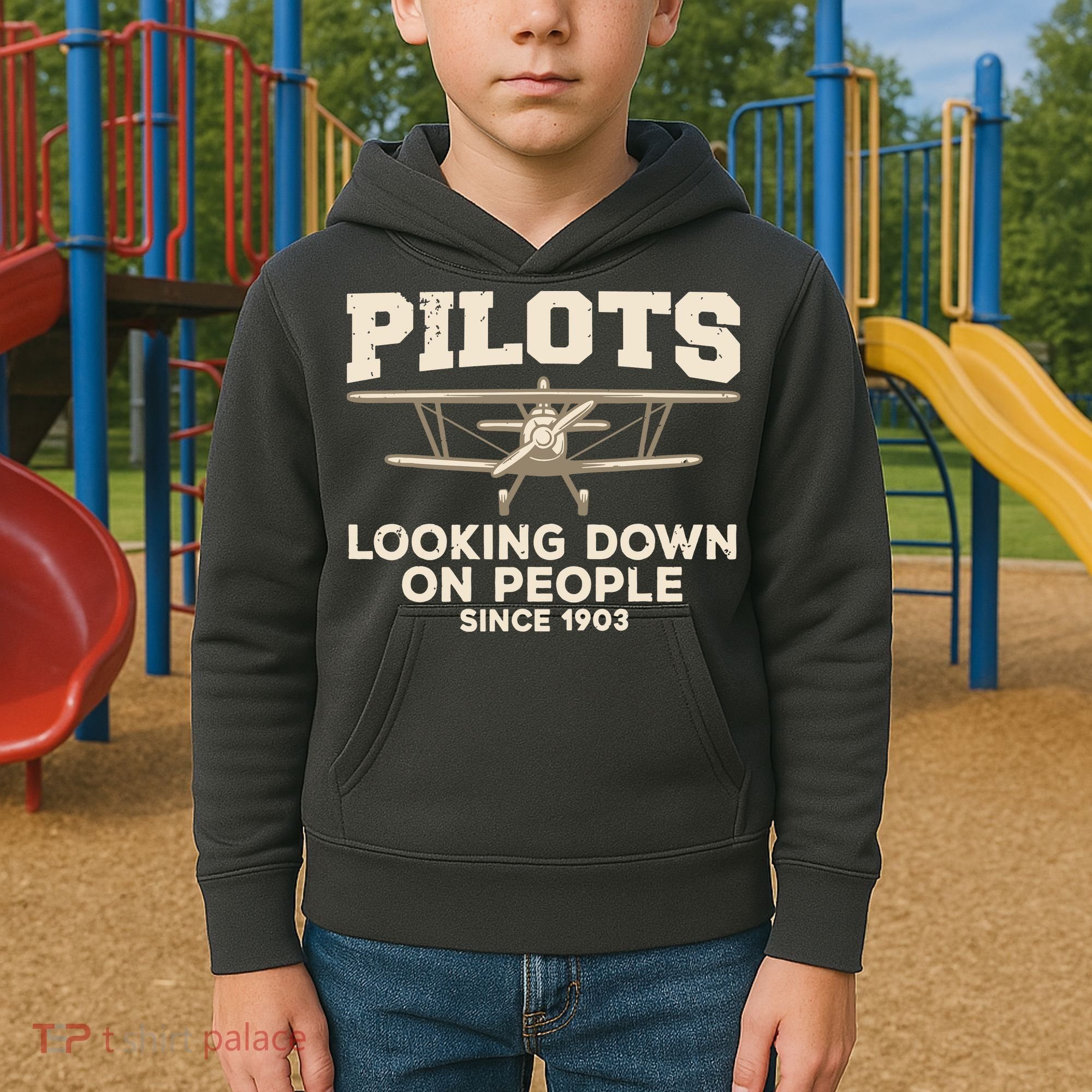 Cool Pilot For Men Women Aircraft Pilot Airplane Flying Kids Hoodie