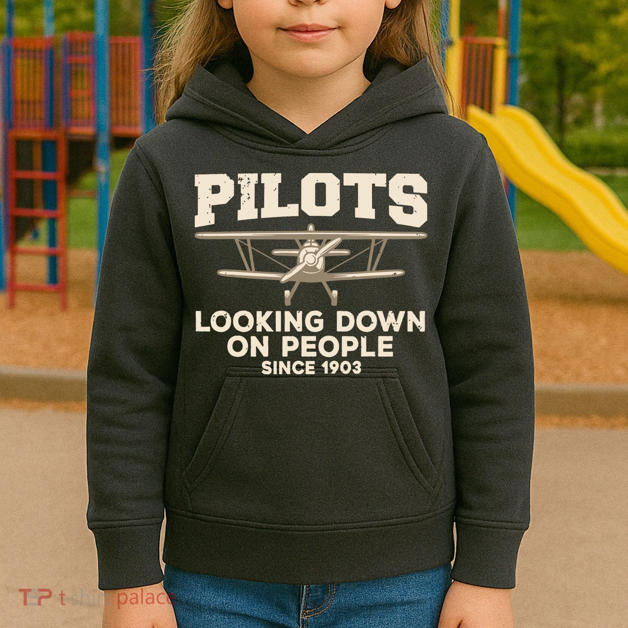 Cool Pilot For Men Women Aircraft Pilot Airplane Flying Kids Hoodie