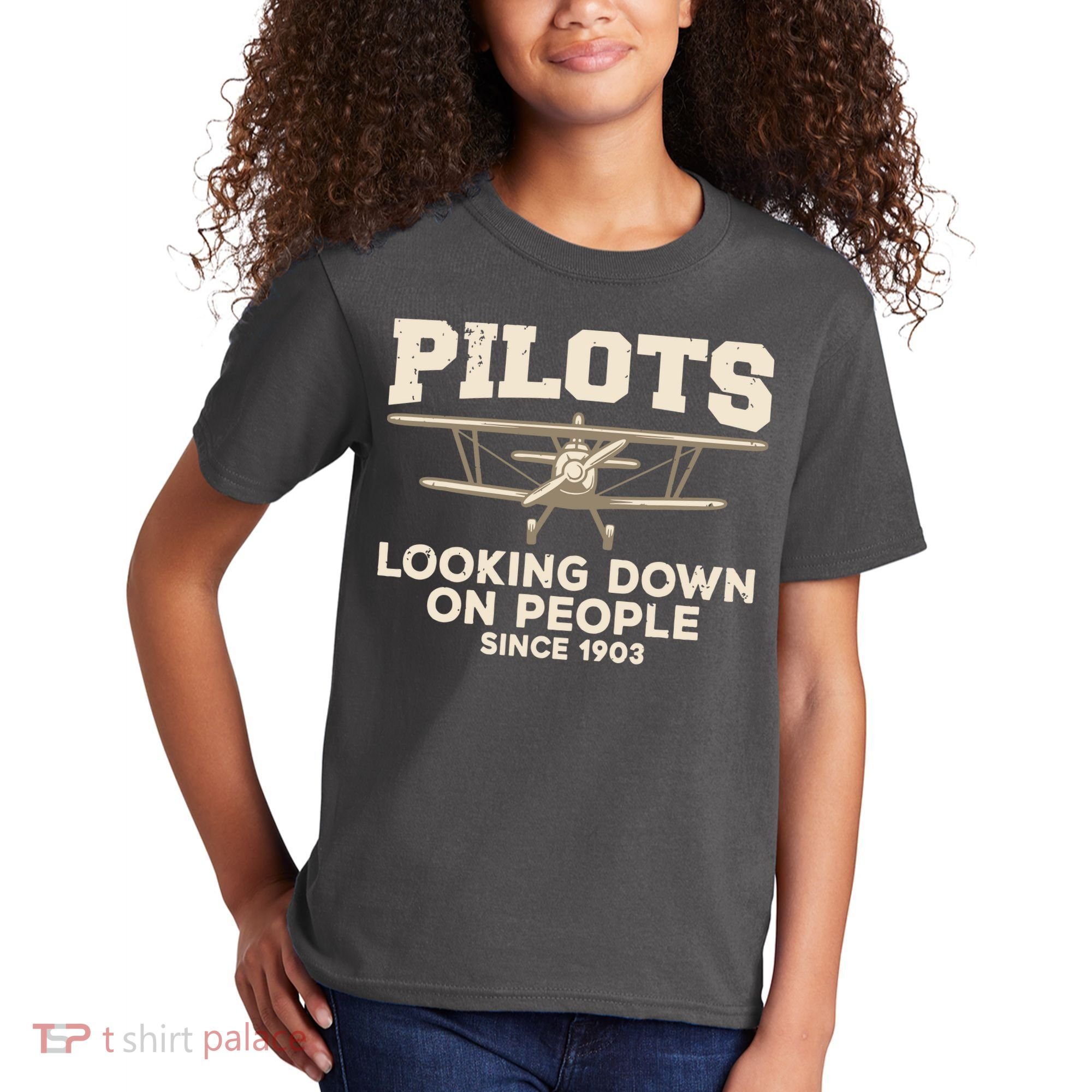 Cool Pilot For Men Women Aircraft Pilot Airplane Flying Kids T-Shirt