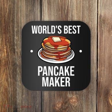 Cool Pancake For Men Women Pancake Maker Breakfast Food Cake Coaster
