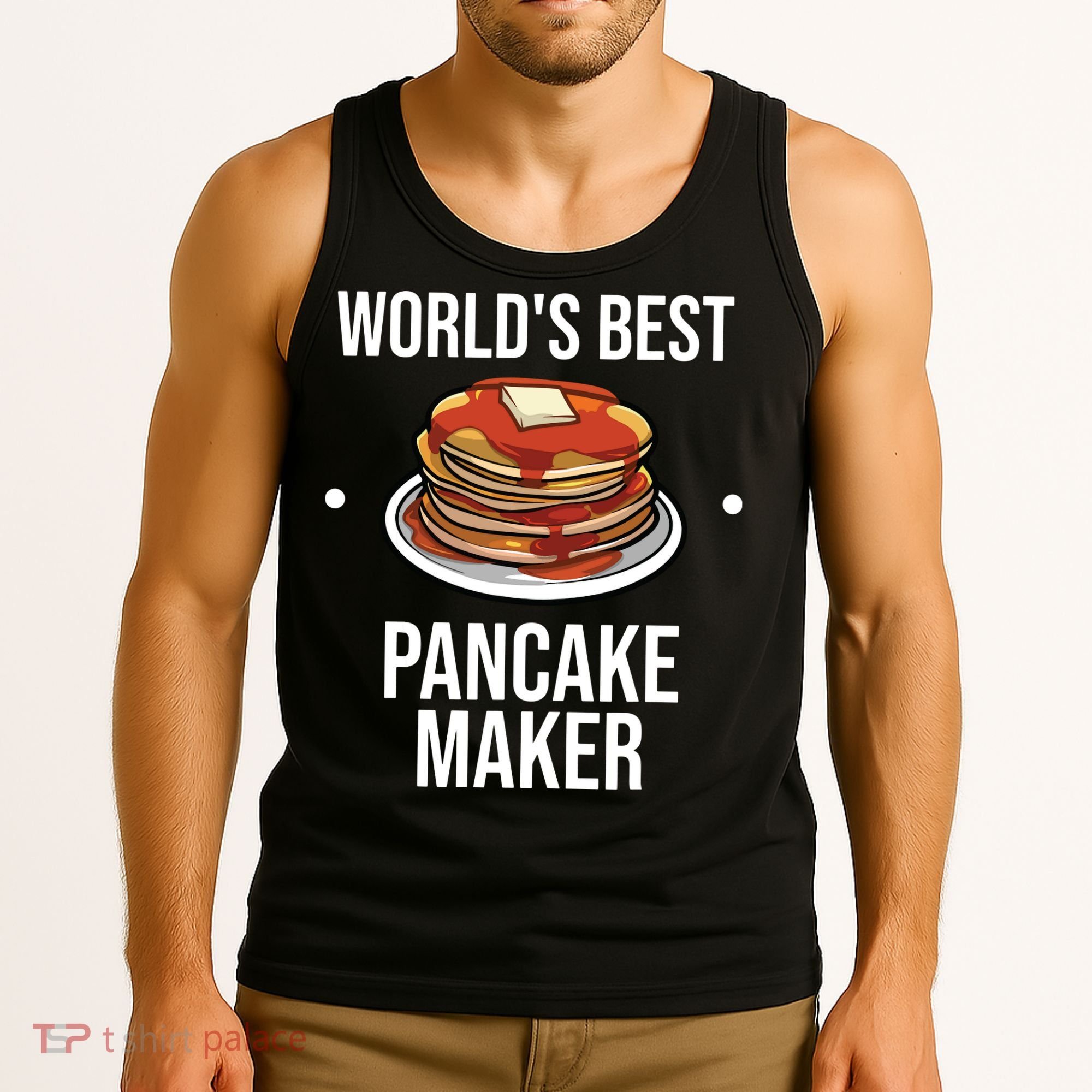 Cool Pancake For Men Women Pancake Maker Breakfast Food Cake Tank Top