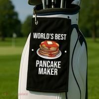 Cool Pancake For Men Women Pancake Maker Breakfast Food Cake Golf Towel thumb 2