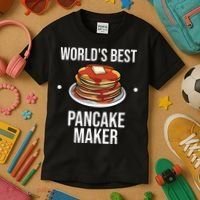 Cool Pancake For Men Women Pancake Maker Breakfast Food Cake Kids T-Shirt thumb 3