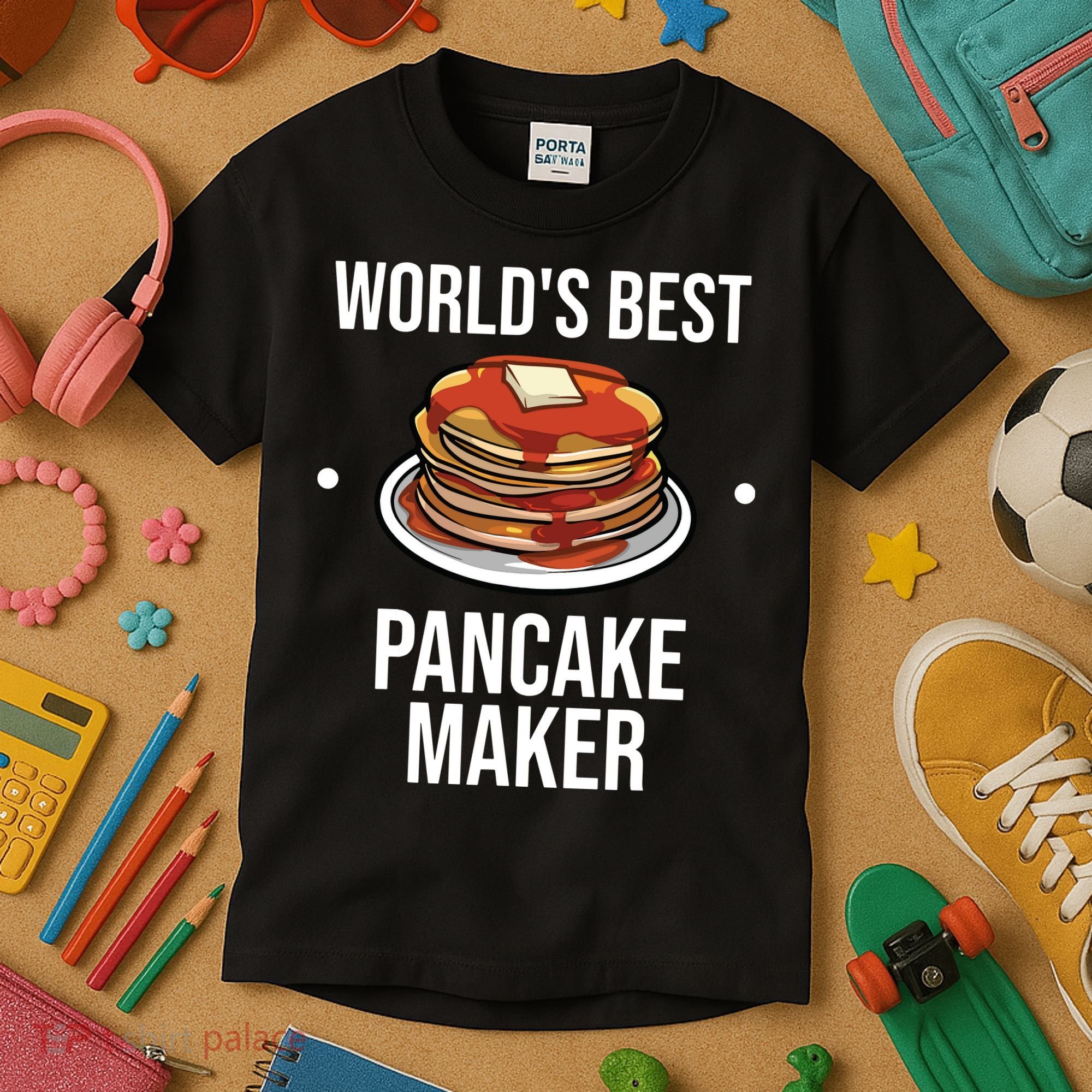 Cool Pancake For Men Women Pancake Maker Breakfast Food Cake Kids T-Shirt