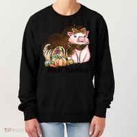 Cute Pig Feelin' Thankful's Gift For Thanksgiving Women's Sweatshirt thumb 0