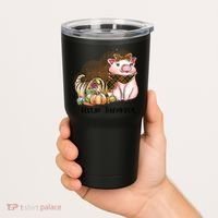 Cute Pig Feelin' Thankful's Gift For Thanksgiving Tumbler thumb 2