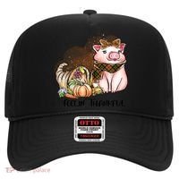 Cute Pig Feelin' Thankful's Gift For Thanksgiving Hat thumb 0