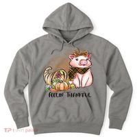 Cute Pig Feelin' Thankful's Gift For Thanksgiving Hoodie thumb 0