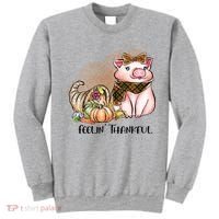 Cute Pig Feelin' Thankful's Gift For Thanksgiving Sweatshirt thumb 0