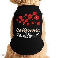 California Poppy Floral The Golden State Doggie Tank thumb 0