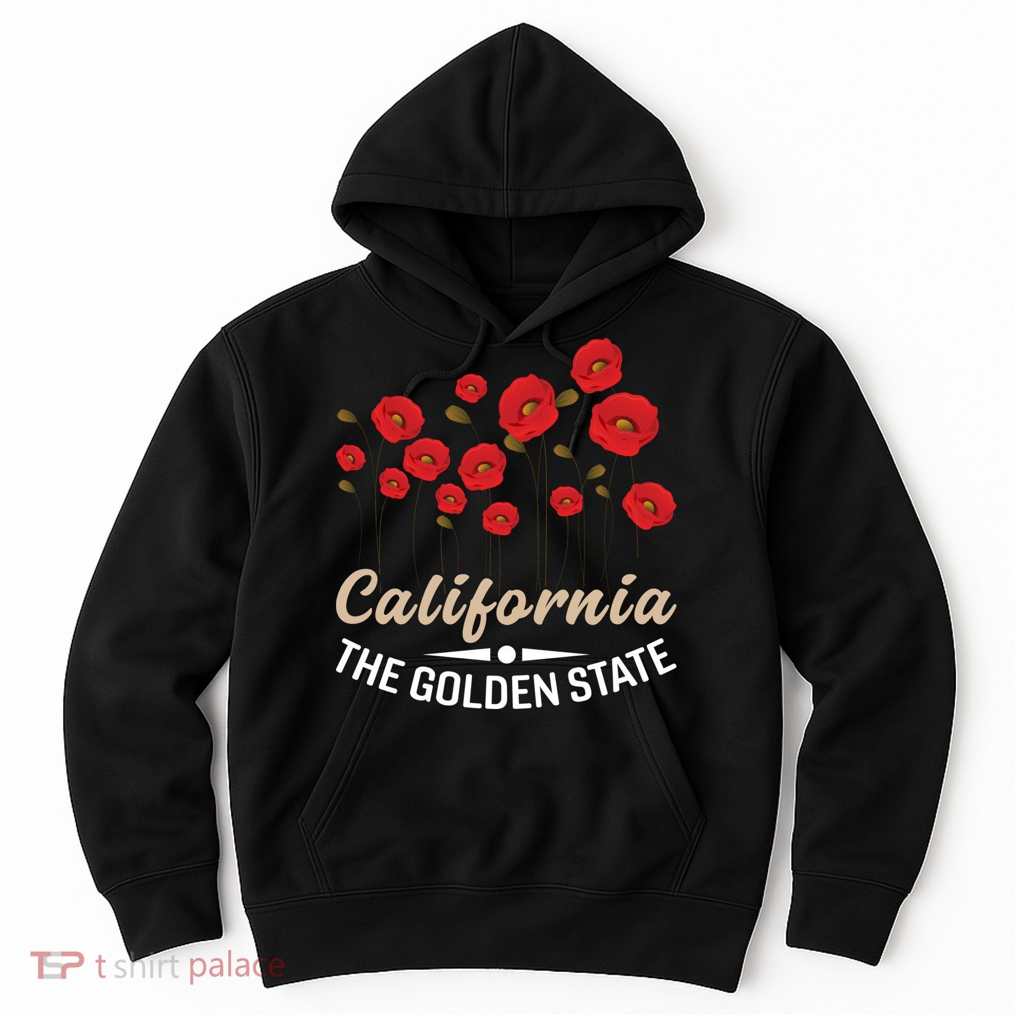 California Poppy Floral The Golden State Hoodie