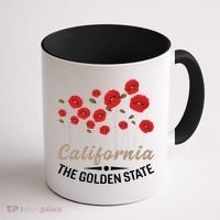 California Poppy Floral The Golden State Coffee Mug thumb 1