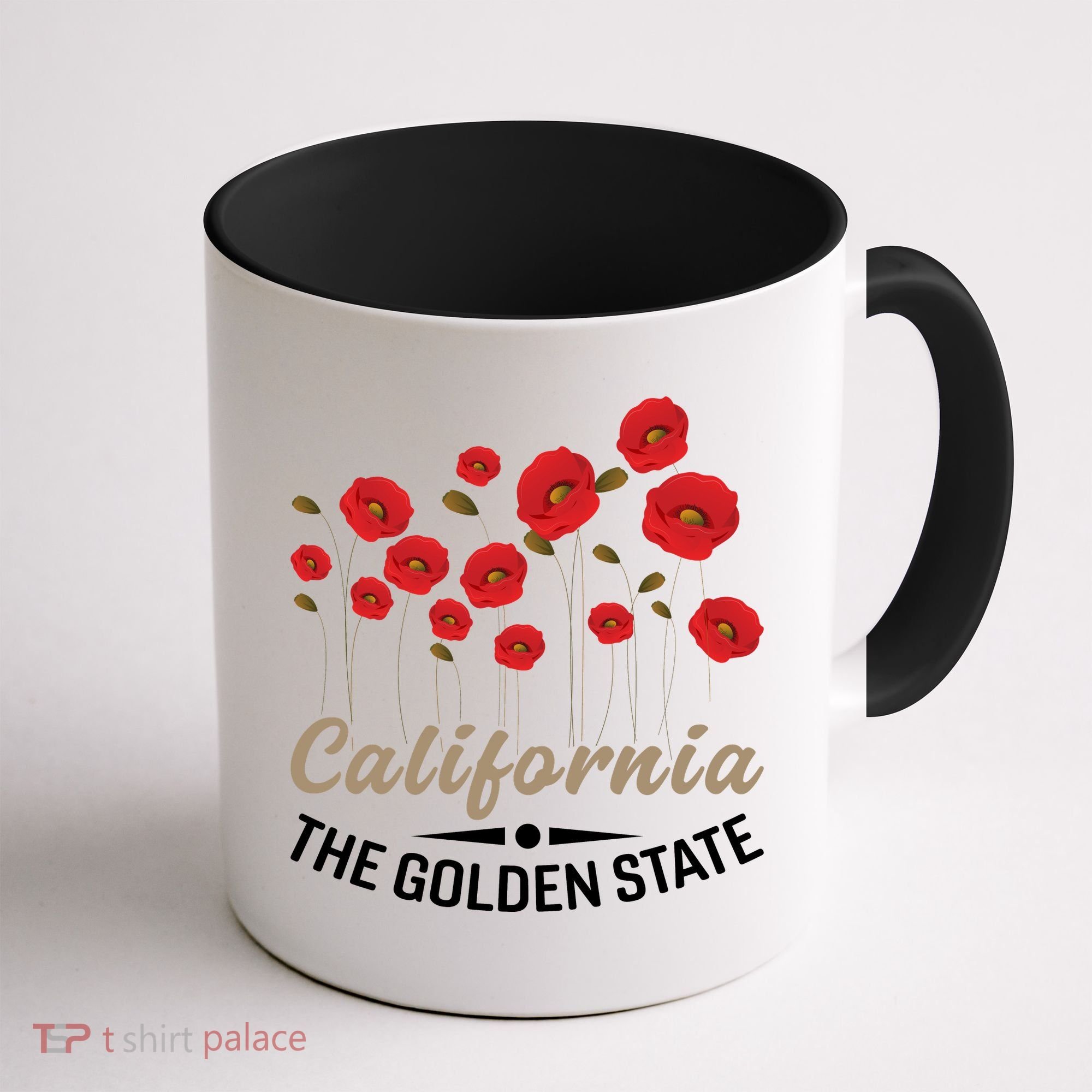 California Poppy Floral The Golden State Coffee Mug