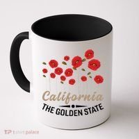 California Poppy Floral The Golden State Coffee Mug thumb 0