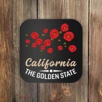 California Poppy Floral The Golden State Coaster thumb 0