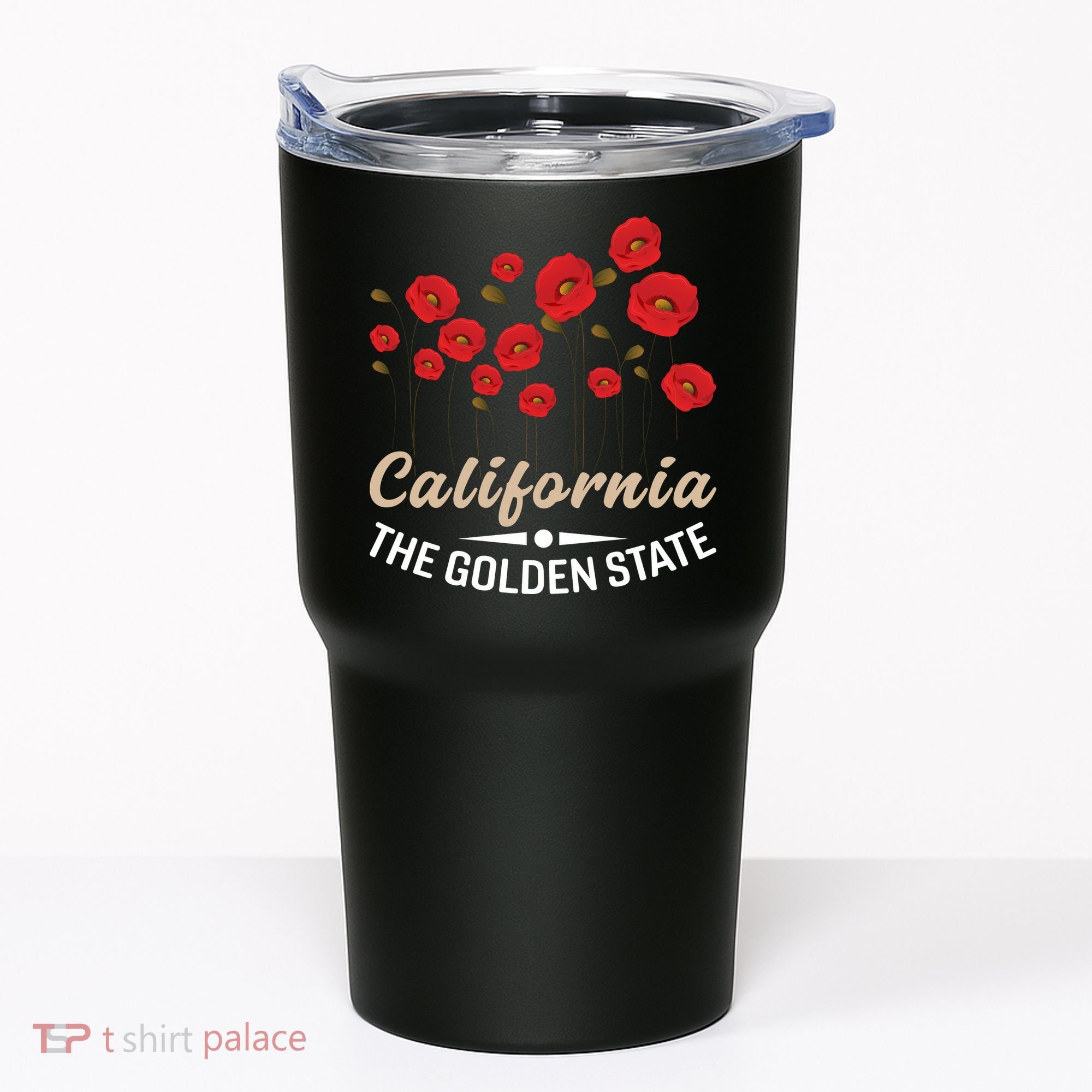 California Poppy Floral The Golden State Tumbler