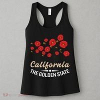 California Poppy Floral The Golden State Women's Tank Top thumb 3