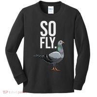 Cool Pigeon For Women Breeder Birdwatching Pigeon Racing Kids Long Sleeve Shirt thumb 0