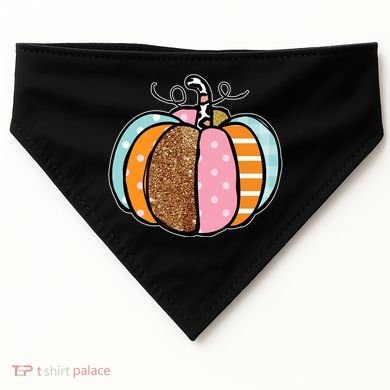 Colorful Pumpkin Festive Fall USA-Made Doggie Bandana