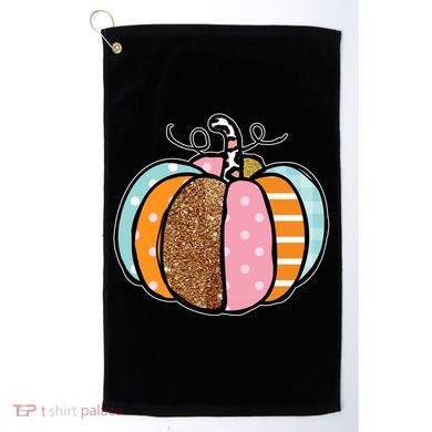 Colorful Pumpkin Festive Fall Golf Towel