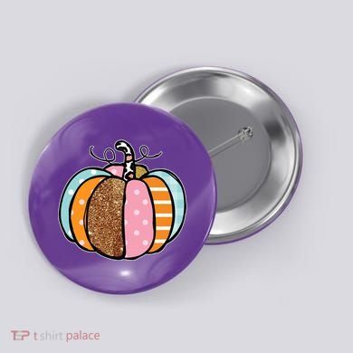 Colorful Pumpkin Festive Fall Button