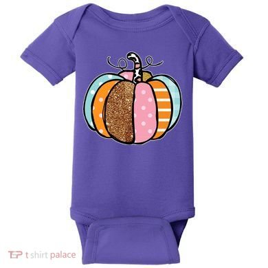 Colorful Pumpkin Festive Fall Baby Bodysuit