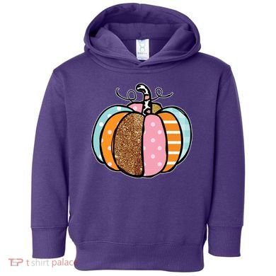 Colorful Pumpkin Festive Fall Toddler Hoodie