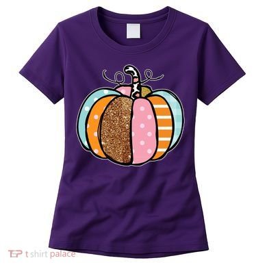 Colorful Pumpkin Festive Fall Women's T-Shirt