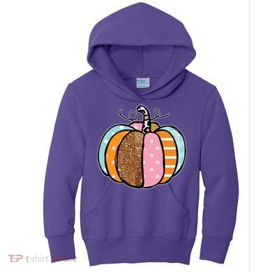 Colorful Pumpkin Festive Fall Kids Hoodie