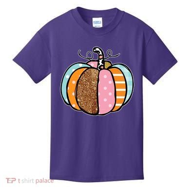 Colorful Pumpkin Festive Fall Kids T-Shirt