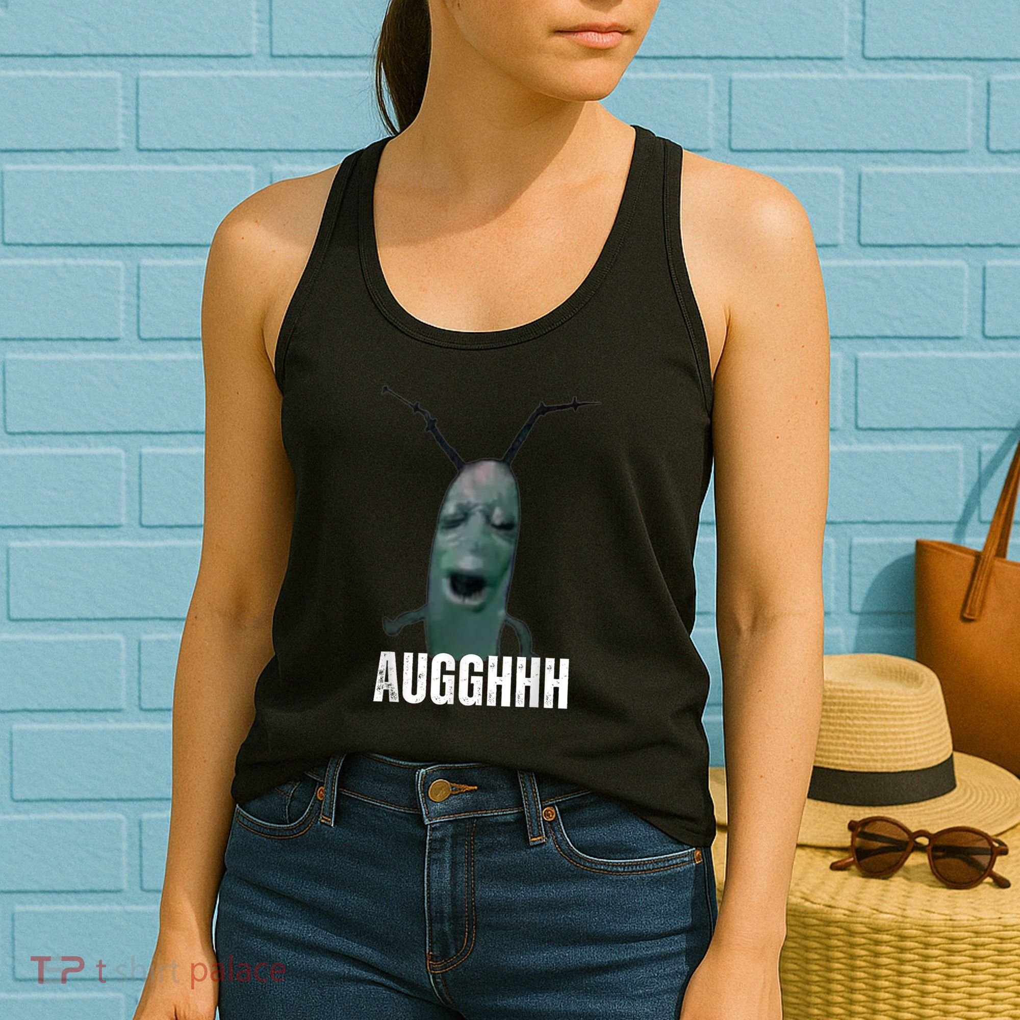 Cursed Plankton Funny Meme Women's Tank Top