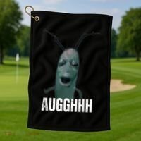 Cursed Plankton Funny Meme Golf Towel thumb 1