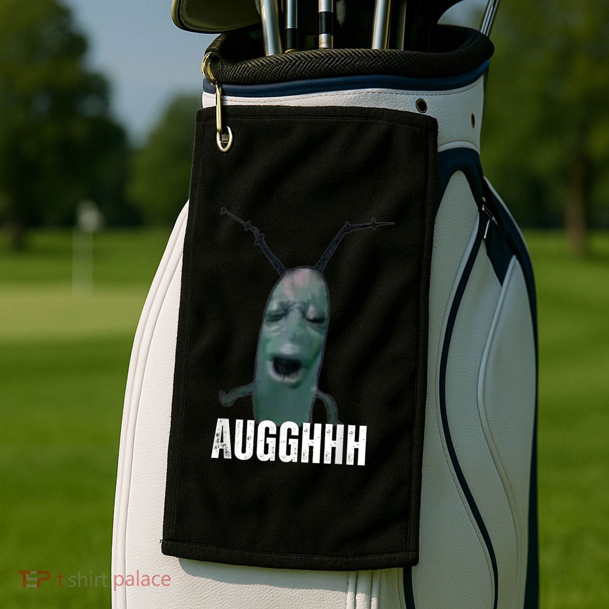 Cursed Plankton Funny Meme Golf Towel