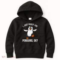 Cool Penguin For Wo Penguin Lovers Penguins Kids Hoodie thumb 0