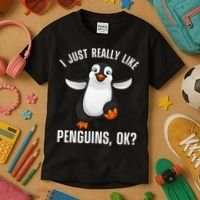 Cool Penguin For Wo Penguin Lovers Penguins Kids T-Shirt thumb 3