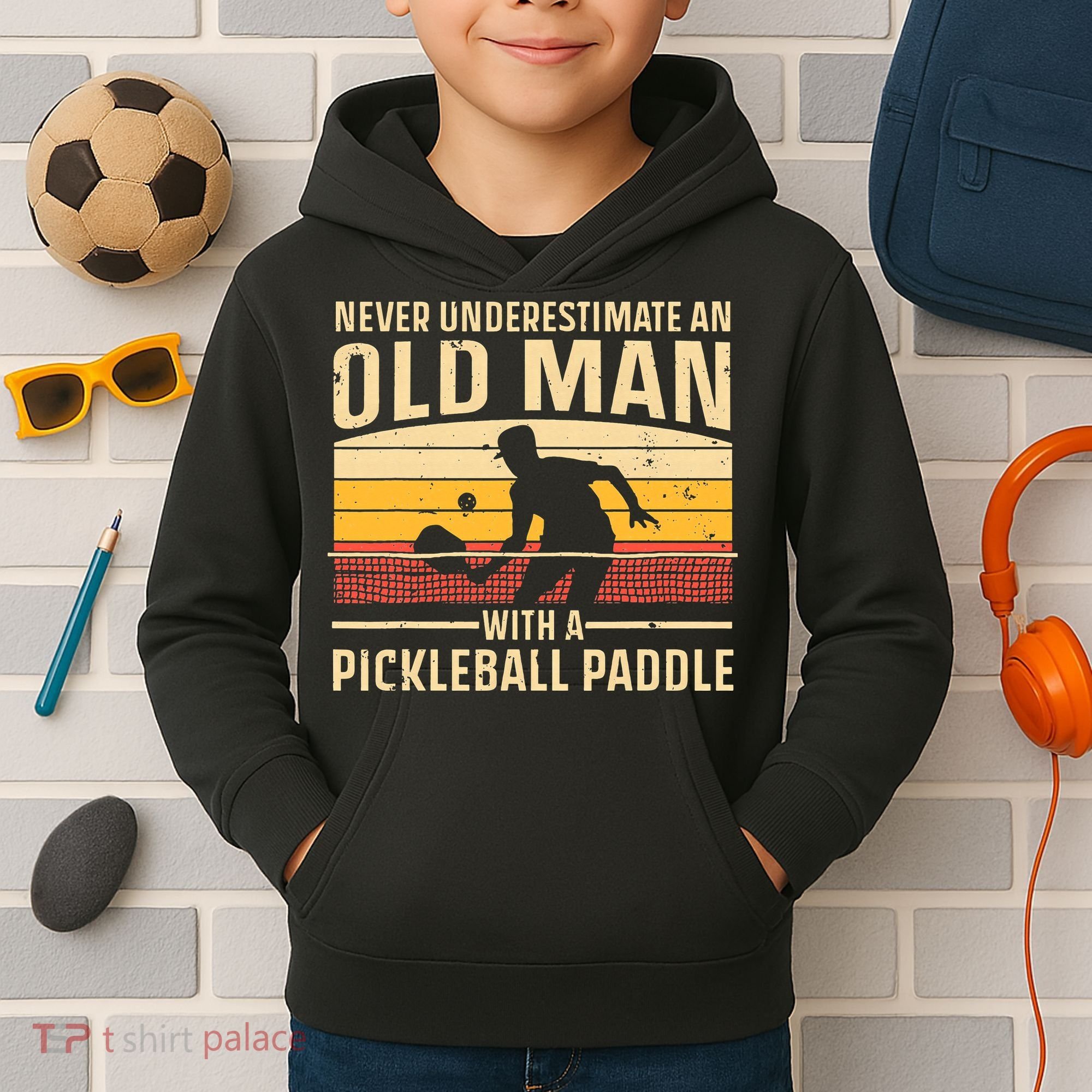 Cool Pickleball For  Paddle Pickleball Player Kids Hoodie