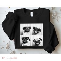 Cute Pug Face Pet Photobooth Cool Pug With Sunglasses Sweatshirt thumb 2